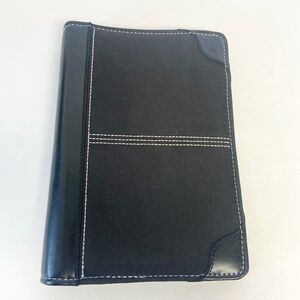 Black Zipper Planner binder cover 6 rings